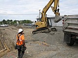 Walgreens preps site for construction