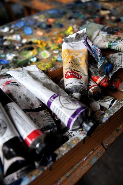 &lt;p&gt;Tubes of paint in Nicholas Oberling's studio on Tuesday, June 5, in West Valley.&lt;/p&gt;