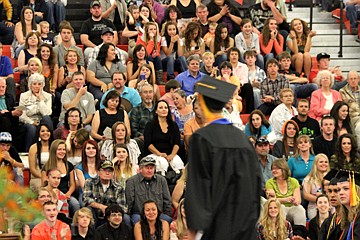 &lt;p&gt;Photo by Jessica Stugelmayer. Valedictorian Robert Hocker crosses in front of the crowd before delivering his speech at graduation.&lt;/p&gt;