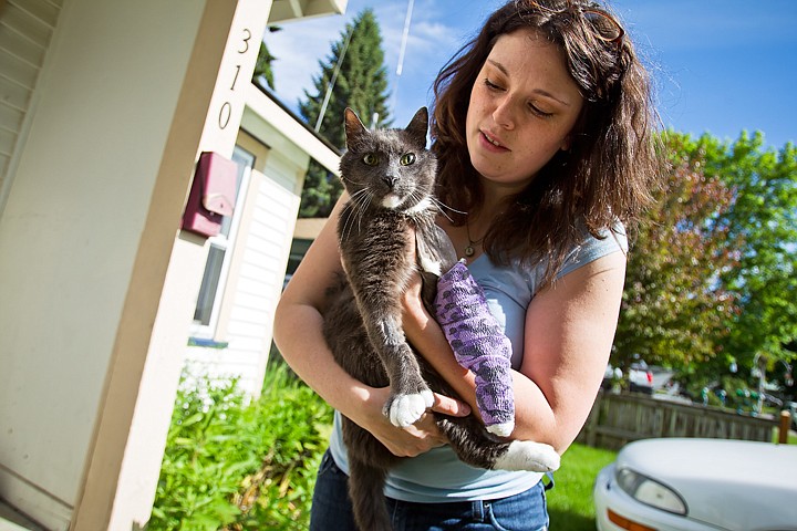 &lt;p&gt;Ami Manning, of Coeur d'Alene, brought her 15-year-old cat, Pete, home from the veterinarian Tuesday after being treated for injuries it received from being shot with a pellet gun on Thursday night.&lt;/p&gt;