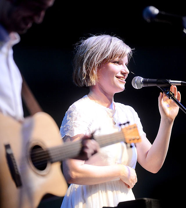 <p>Guitarist Leon Gregory and singer/songwriter Shayla Smith, the duo Flannel Graph, perform as the opening act at the Steven Curtis Chapman concert on Wednesday, May 18, at the Flathead County Fairgrounds in Kalispell.</p>