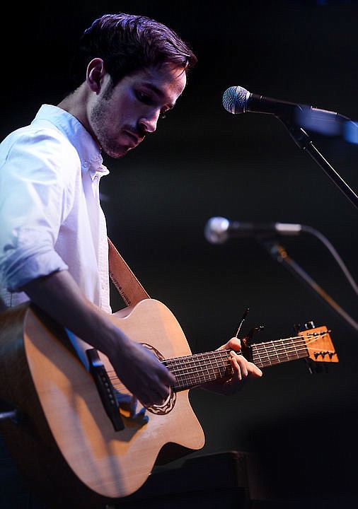 <p>Leon Gregory, guitarist for Flannel Graph, performs as the opening act at the Steven Curtis Chapman concert on Wednesday, May 18, at the Flathead County Fairgrounds in Kalispell.</p>