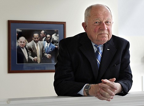 &lt;p&gt;F. Lee Bailey, an attorney for O.J. Simpson in 1994, poses in his office in Yarmouth, Maine, on May 22. In the background hangs a photo of Bailey, Simpson, and attorney Johnnie Cochran Jr. reacting the moment the &quot;not guilty&quot; verdict was announced 20 years ago in Los Angeles.&lt;/p&gt;