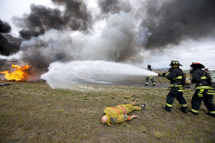 &lt;p&gt;As part of the Cascadia Rising training scenario, more than 70 first responders participated in a training exercise for a two-plane crash on Friday, June 10, 2016 at the Coeur d'Alene Airport. To make the scenario realistic, 24 volunteers acted as victims of the crash, and first responders had to assess and treat the victims on-scene as they would in a real crash. To purchase photo, please visit cdapress.com/photos&lt;/p&gt;