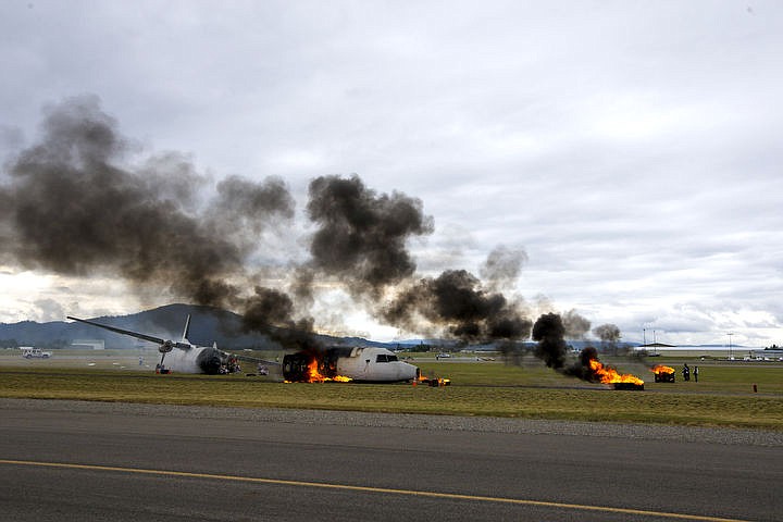 &lt;p&gt;As part of the Cascadia Rising training scenario, more than 70 first responders participated in a training exercise for a two-plane crash on Friday, June 10, 2016 at the Coeur d'Alene Airport. To make the scenario realistic, 24 volunteers acted as victims of the crash, and first responders had to assess and treat the victims on-scene as they would in a real crash. To purchase photo, please visit cdapress.com/photos&lt;/p&gt;