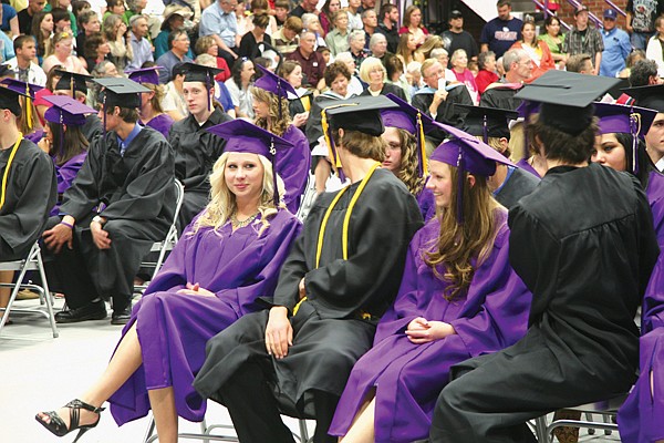 Cecilly Grant can barely contain her enthusiasm over graduating last Saturday with the rest of her Polson classmates.