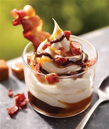 &lt;p&gt;This undated product image provided by Burger King shows a bacon sundae. Burger King, the world&#146;s second-biggest hamburger chain is introducing a bacon sundae as part of its new menu items for the summer on Thursday, June 14, 2012. The sundae has 510 calories, 18 grams of fat and 61 grams of sugar.(AP Photo/Burger King, Noel Barnhurst)&lt;/p&gt;