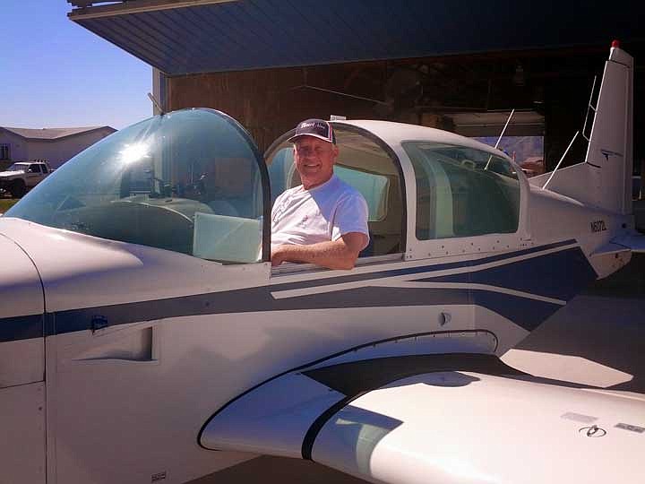 Chuck Fuller, Desert Aire Airport security manager, owns and flies the Grumman Traveler.