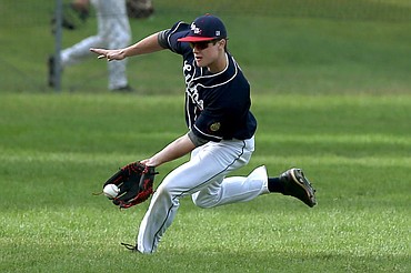 <p>The Coeur d'Alene Lumbermen battle with the Prairie Cardinals on Monday, June 13, 2016 in a rivalry Legion AA double-header at Thorco Field. To purchase photo, please visit cdapress.com/photos</p>