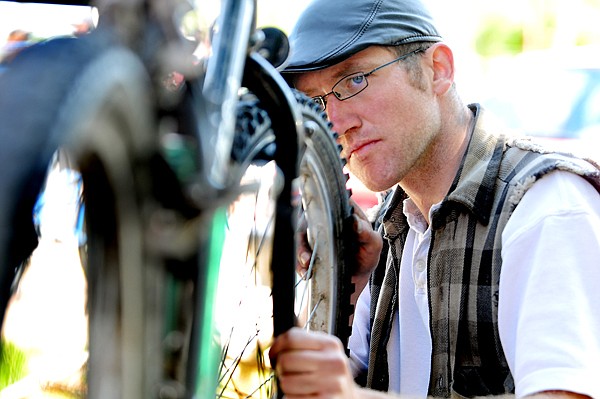 &lt;p&gt;Brandon Nelson of Kalispell helps fix bikes at the Homeless Connect event on Thursday morning, June 6, at&#160;Samaritan House in Kalispell. Nelson is a member of the Kalispell Wheelmen, a mutant bike club, helping out at the event is a service project for the organization.&lt;/p&gt;