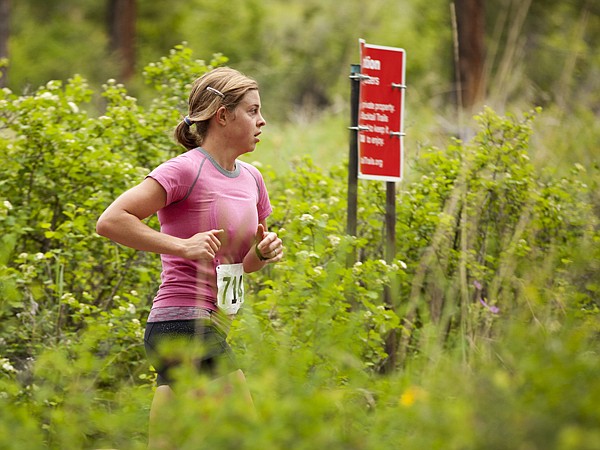 &lt;p&gt;Katie French runs one of three trail loops in the first ever Herron half marathon and 10K in Kalispell on Saturday.&lt;/p&gt;