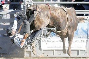&lt;p&gt;Dakota Rice of Kellogg, Idaho finds himself on the north end of a south bound bull known as &quot;Super Trooper.&quot;&lt;/p&gt;