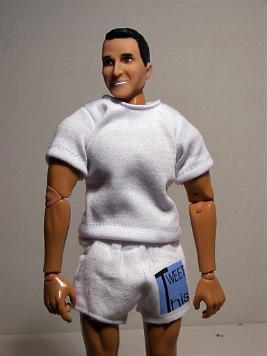 This photo released Tuesday, June 14, 2011, by HeroBuilders.com, shows a doll in the likeness of Rep. Anthony Weiner being sold by the Oxford, Conn., company. The online action figure company has jumped on the Weiner sexting scandal with a doll of the U.S. congressman in two versions: censored and uncensored. The &quot;standard&quot; doll, shown, for $39.95 and the anatomically correct &quot;for adults only&quot; version for an extra $10. (AP Photo/HeroBuilders.com)