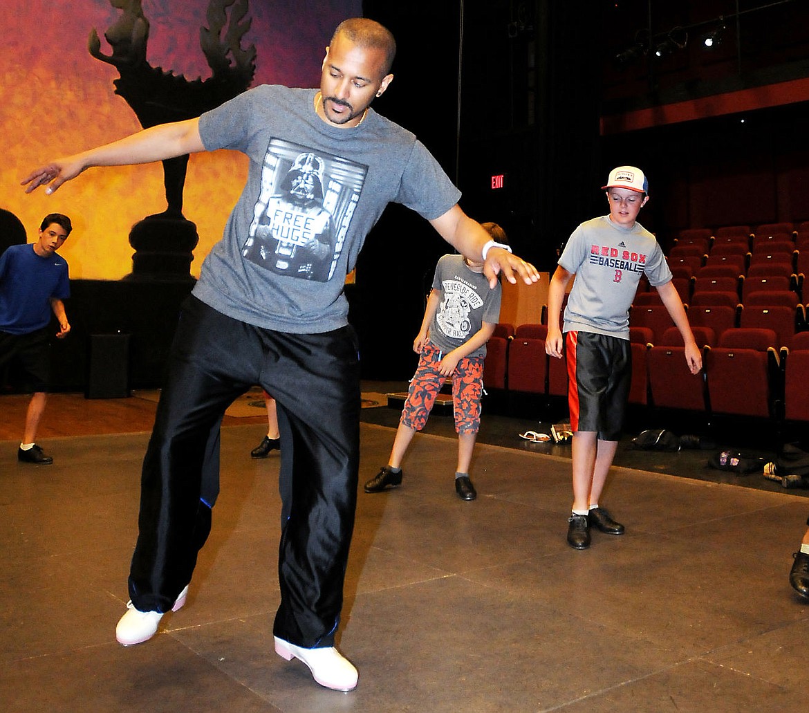 &lt;p class=&quot;p1&quot;&gt;&lt;strong&gt;Guest Instructor&lt;/strong&gt; Aaron Tolson shows the FeatxFeet Junior Company some steps in their routine during a rehearsal on Wednesday.&lt;/p&gt;