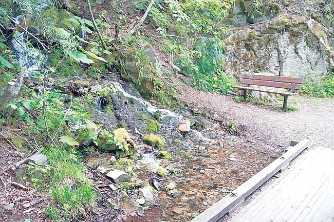 Brad Fuqua/The Western News Hikers on the Old Highway 2 Interpretive Trail will find springs and cascades along the way.