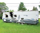 C-Falls camper trailer destroyed in fire