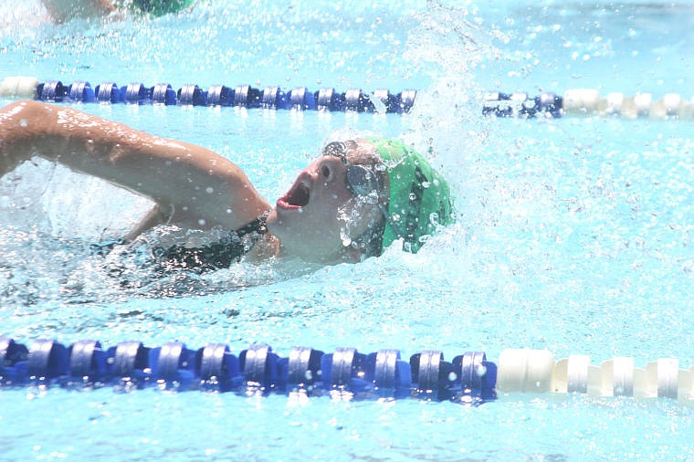 &lt;p&gt;Kara Altmiller swims the freestyle stroke at the Plains swim meet over the weekend.&lt;/p&gt;