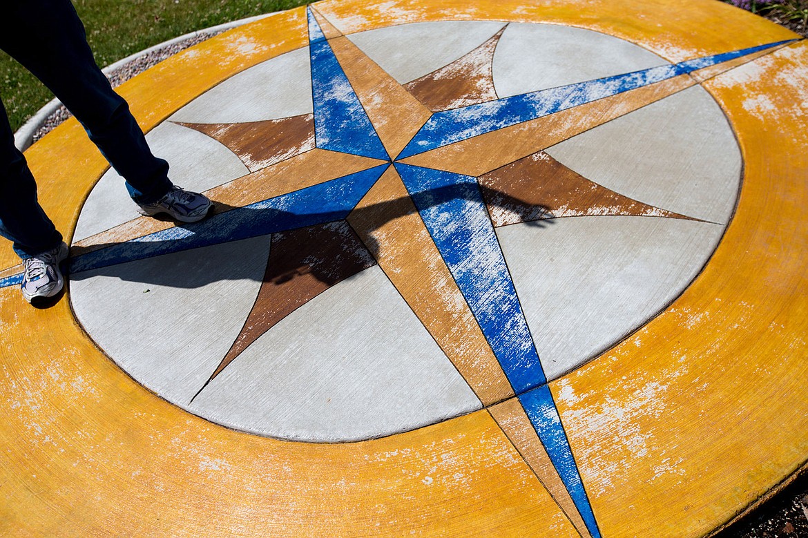 &lt;p&gt;JAKE PARRISH/Press Ray Tekverk stands on a concrete compass rose in his front yard he designed two years ago. The compass rose orients the sky quickly to someone using it, allowing planets and stars to be easily found.&lt;/p&gt;