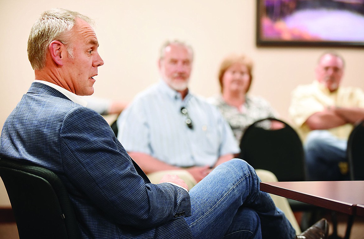 &lt;p&gt;&lt;strong&gt;U.S. Rep Ryan Zinke&lt;/strong&gt;, R-Mont., leads a town hall meeting on Saturday evening, June 6, at Freedom Bank in Columbia Falls. (Brenda Ahearn/Daily Inter Lake)&lt;/p&gt;