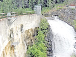 &lt;p&gt;As water spills away from the aging Flower Creek Dam, the city&#146;s reservoir, the apparent leaching of silica through the concrete is apparent. The state has said it will not issue another five-year permit for the dam, necessitating the new construction.&lt;/p&gt;