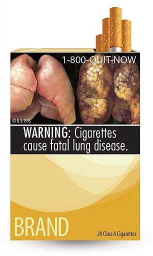 This image provided by the U.S. Food and Drug Administration on Tuesday, June 21, 2011 shows one of nine new warning labels cigarette makers will have to use by the fall of 2012. In the most significant change to U.S. cigarette packs in 25 years, the FDA's the new warning labels depict in graphic detail the negative health effects of tobacco use. (AP Photo/U.S. Food and Drug Administration)