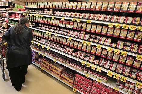 &lt;p&gt;A shopper walking down the canned soup aisle at a grocery store in Cincinnati on Feb. 7, 2012. Food companies and restaurants could soon face government pressure to make their foods less salty.&lt;/p&gt;