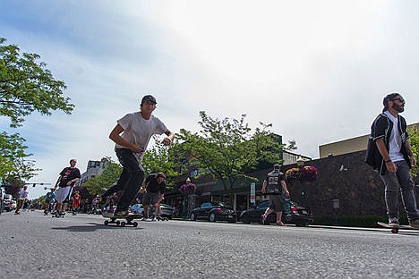 &lt;p&gt;Over 100 people skated down Sherman Ave. on Sunday as part of Go Skateboarding Day.&lt;/p&gt;