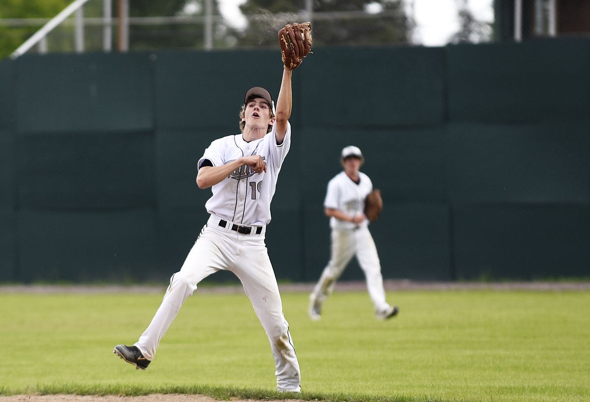 &lt;p&gt;Glacier Twins B second baseman Trey Gates catches a pop fly before throwing to first for a double play to end a Havre Northstars threat in the top of the seventh inning on Thursday, June 23, 2016. (Aaric Bryan/Daily Inter Lake)&lt;/p&gt;