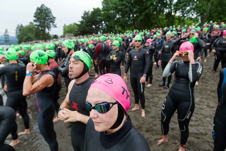 &lt;p&gt;SHAWN GUST/Press Californian Heather Henry-Parker waits with thousand of other triathletes for the starting gun of Sunday's Ironman.&lt;/p&gt;