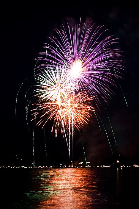 &lt;p&gt;Fireworks explode over Lake Coeur d'Alene during Fourth of July celebrations.&lt;/p&gt;