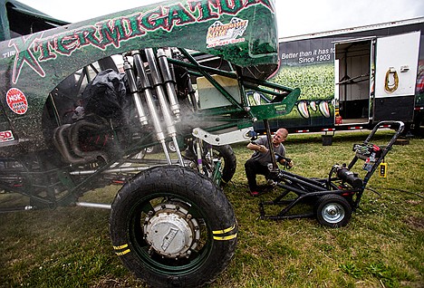 &lt;p&gt;J.R. McNeil&#160;cleans his Xtermigator monster truck at the Kootenai Faigrounds in preparation for the All Star Monster Truck Mash-Up this weekend. McNeil travels all over the United States and Canada with his team Razin Kane Monster Trucks. &#160;&lt;/p&gt;