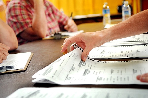 &lt;p&gt;Flathead County Treasurer Adele Krantz counts ballots on Monday morning, June 25, at the fairgrounds in Kalispell.&lt;/p&gt;