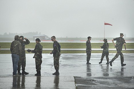 &lt;p&gt;Cadets from the Coeur d'Alene United States Airforce Auxiliary Civil Air Patrol gathered at the Coeur d'Alene airport to view World War II airplanes which were supposed to arrive Tuesday afternoon. Heavy rainfall washed out the event and prevented the aircrafts from leaving Seattle.&lt;/p&gt;