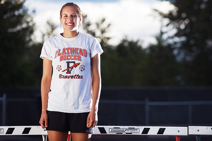 &lt;p&gt;Tess Brenneman poses next to hurdles on the track at Legends Stadium on Monday. The two-time Class AA state champion in the long jump is Flathead High School&#146;s new career scoring leader in girls track. The senior scored 44 points at the Western AA divisional and 24 1/2 points at state to finish with 818 1/4.&lt;/p&gt;