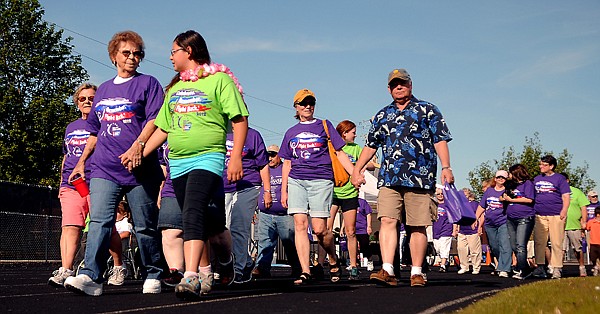 &lt;p&gt;Shirley Hamilton and her granddaughter Amy Hamilton, 11, of Creston, chat as they make their way around the track at Legends Stadium in the Survivors Lap, the first lap of the Relay For Life on Friday evening, June 22, in Kalispell.&lt;/p&gt;