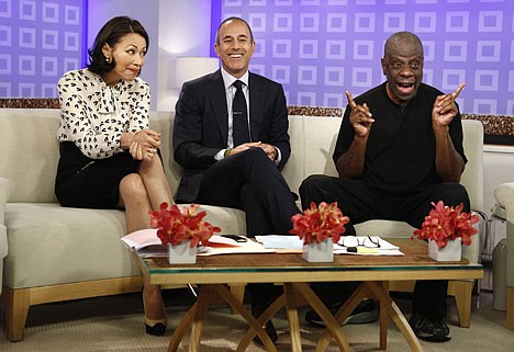 &lt;p&gt;This image released by NBC shows co-hosts Ann Curry, left, and Matt Lauer, center, with actor Jimmie Walker from the 1970s series &quot;Good Times,&quot; on the &quot;Today&quot; show, Tuesday, June 26, 2012 in New York. Walker was promoting his memoir &quot;Dynomite!: Good Times, Bad Times, Our Times.&quot; Curry got thumped by a ?Today? TV camera Tuesday, during a crowd-panning sequence out on Rockefeller Plaza. Curry's face collided with the camera lens on live TV. (AP Photo/NBC, Peter Kramer)&lt;/p&gt;