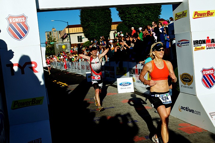 &lt;p&gt;JEROME A. POLLOS/Press Dixie Ziegler, from Post Falls, crosses the finish line in 12:08:09.&lt;/p&gt;