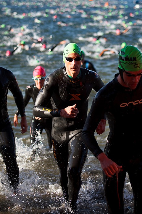 &lt;p&gt;SHAWN GUST/Press Brian Bulkowski, of Green Bay, Wisconsin, exits the water on after swimming the first of two laps.&lt;/p&gt;