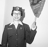 First woman to don green and gray in Glacier
