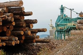 The Plum Creek Timber Co. mill at Pablo, pictured on April 28, shut down Friday, eliminating 87 jobs. Nate Chute/Daily Inter Lake