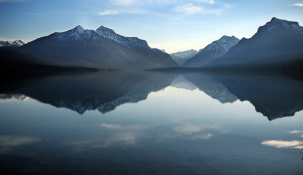 &lt;p&gt;Lake McDonald acts as a perfect mirror for, from left, Stanton
Mountain, Mount Vaught, McPartland Mountain, Mount Cannon and Mount
Brown early on a recent morning in Glacier National Park.&lt;/p&gt;