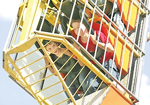&lt;p&gt;Ethan Beck, left, and Colton Howard aboard the &quot;Skymaster&quot; ride at the Paradise Carnival during Logger Days Saturday.&lt;/p&gt;