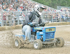 &lt;p&gt;Saturday's brief rainstorm added a new dimension to the Logger Days lawnmower races, mud!&lt;/p&gt;