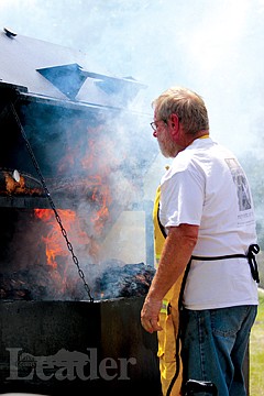 Grillmaster and fire chief Ray Frey