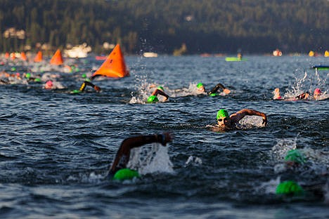 &lt;p&gt;Devon Palmer, of Minneapolis, MN, competes against more than 2,000 triathletes in the male 25-29 age group swim portion of Ironman Coeur d&#146;Alene.&lt;/p&gt;