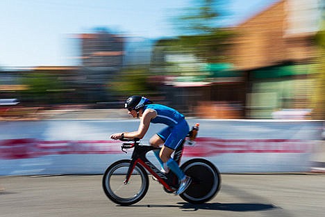 &lt;p&gt;Alistair McVeigh, of Great Britain, speeds along the bike course in downtown Coeur d&#146;Alene on Sunday.&lt;/p&gt;