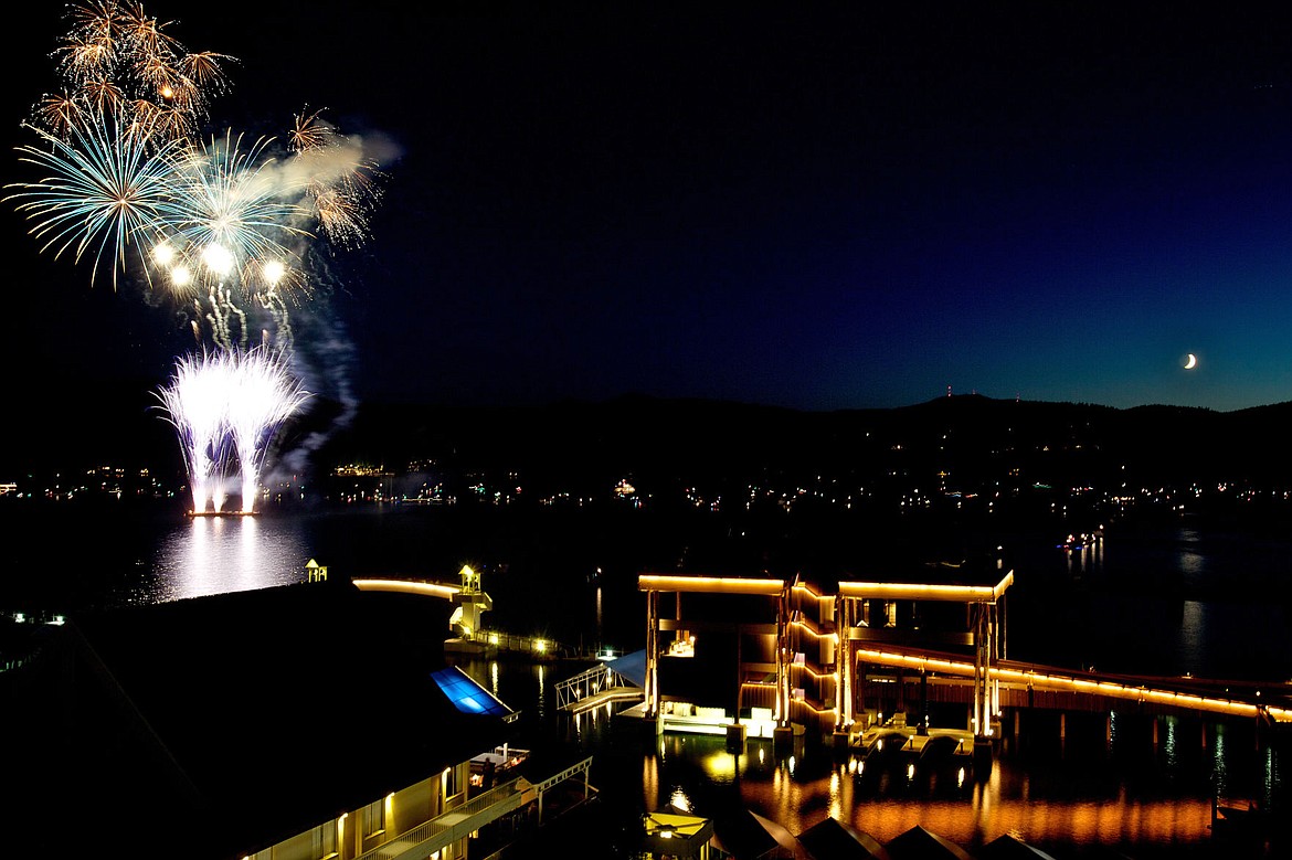 &lt;p&gt;Fireworks light up the night sky Monday during the Fourth of July show over Lake Coeur d'Alene.&#160;&lt;/p&gt;