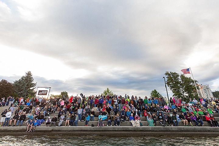 &lt;p&gt;SHAWN GUST/Press&lt;/p&gt;&lt;p&gt;Spectators line the steps at Independence Point to witness the start of the 2014 Ironman Coeur d&#146;Alene.&lt;/p&gt;