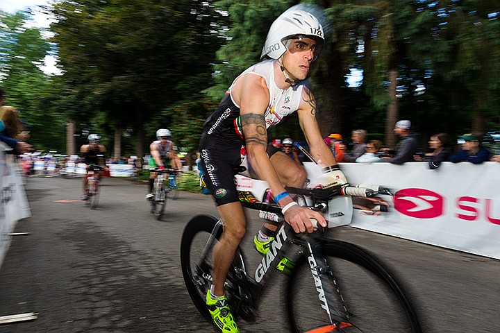 &lt;p&gt;SHAWN GUST/Press&lt;/p&gt;&lt;p&gt;Jarom Schoenfeldt, of Golden, Colorado, begins the bike race after making the transition from the swim in the Coeur d&#146;Alene City Park.&lt;/p&gt;