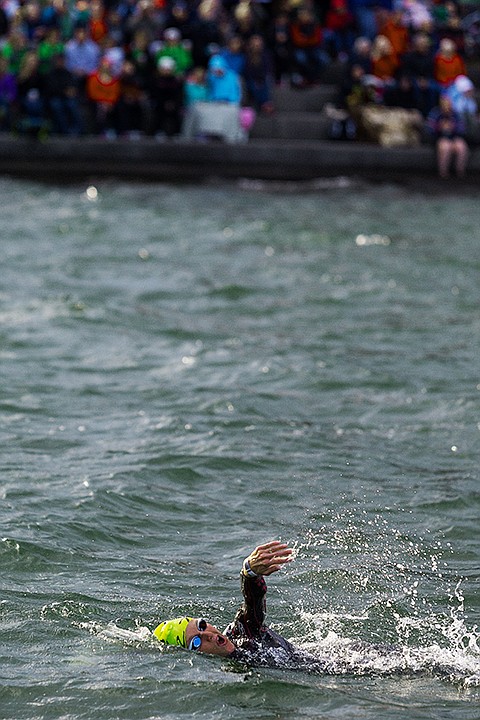 &lt;p&gt;SHAWN GUST/Press&lt;/p&gt;&lt;p&gt;Kelli Williamson, of Austin, Texas, makes her first pass in the swim on Sunday. Williamson finished in second place in the professional women&#146;s division with a time of 9:50:07.&lt;/p&gt;